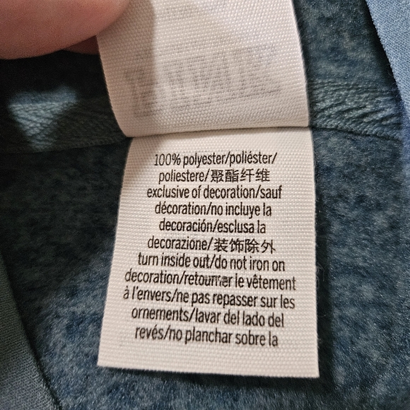 Victoria's Secret teal fleece hoodie Medium - Picture 6 of 9
